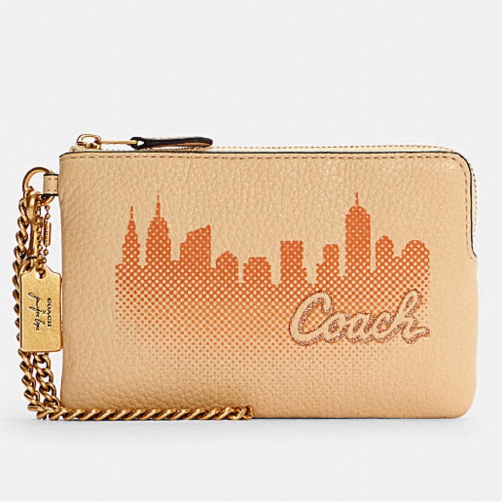 Coach X JLo Wristlet with Gold Accents